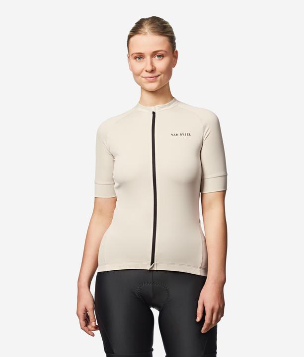 Actual product image Van rysel Women's Regular Short-Sleeved Summer Road Cycling Jersey - Beige (S)