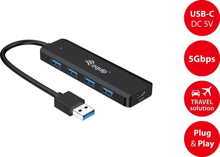 Productafbeelding equip USB 3.2 Gen 1 Hub (USB-A, USB-C, 5 Havens)