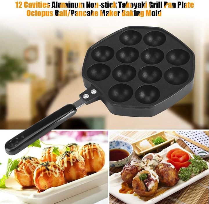 Produktbild Asixx Takoyaki Pfanne (4 cm, Pfannenset + Topfset, Aluminium)