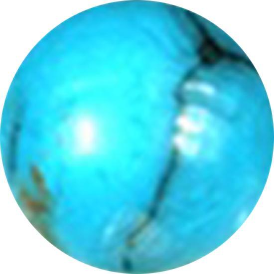 Actual product image Star Piercing Turquoise stone ball (without brass, Mineral)