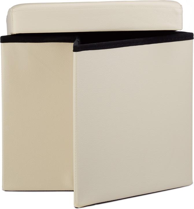Actual product image Relaxdays Folding Storage Ottoman