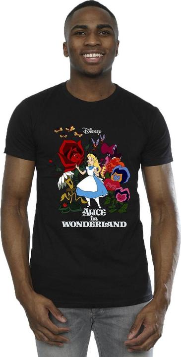 Actual product image Disney Mens Alice In Wonderland Flowers T-Shirt (3XL)