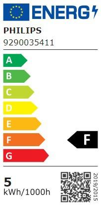 Energie-Label LED Kerzenlampe (E14, 4.90 W, 470 lm, 3 x, F)