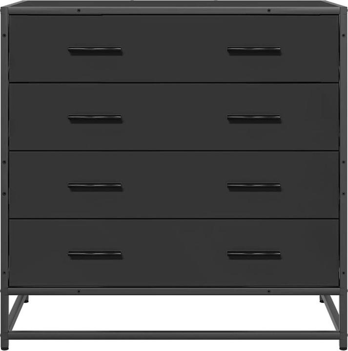 Image du produit VidaXL Armoire à tiroirs Noir 70x41x70 cm Bois composite Commode à tiroirs (70 x 41 x 70 cm)