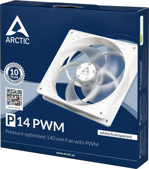 Actual product image Arctic Cooler F14 PWM (white/transparent) (140 mm, 1 x)