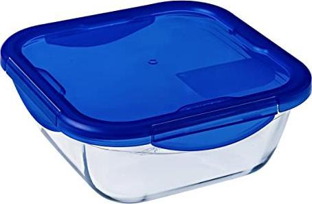 Actual product image Pyrex Cook & Go rectangular glass food storage container/roaster with airtight and leakproof 4 clip (0.80 l)