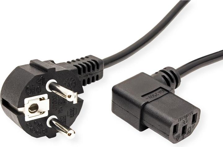 Actual product image Value Mains cable, angled IEC socket 1.8m (1.80 m)