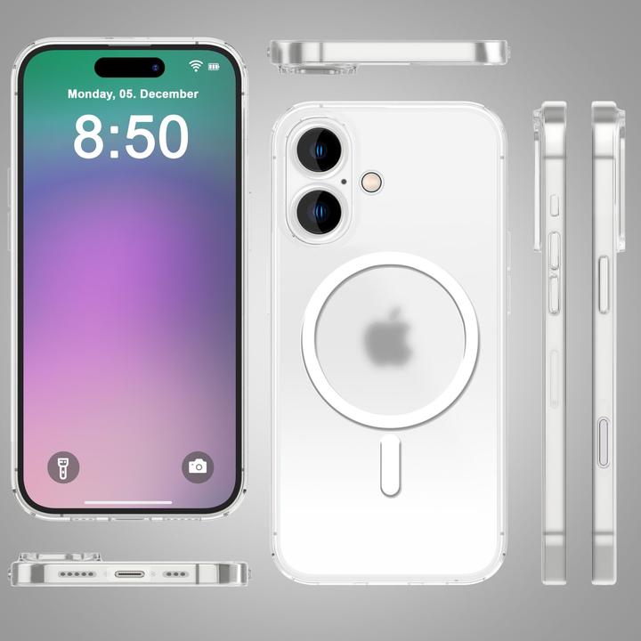 Actual product image Nalia Extremely thin 0.3mm hard case with MagSafe, matt cover (Apple iPhone 16)
