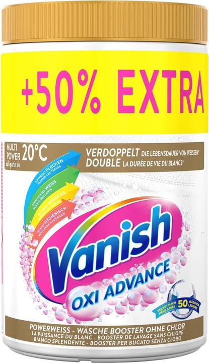 Produktbild Vanish Pulverwaschmittel Gold Oxi Advance Weiss 1.35 kg (50 Waschgänge, Pulver)