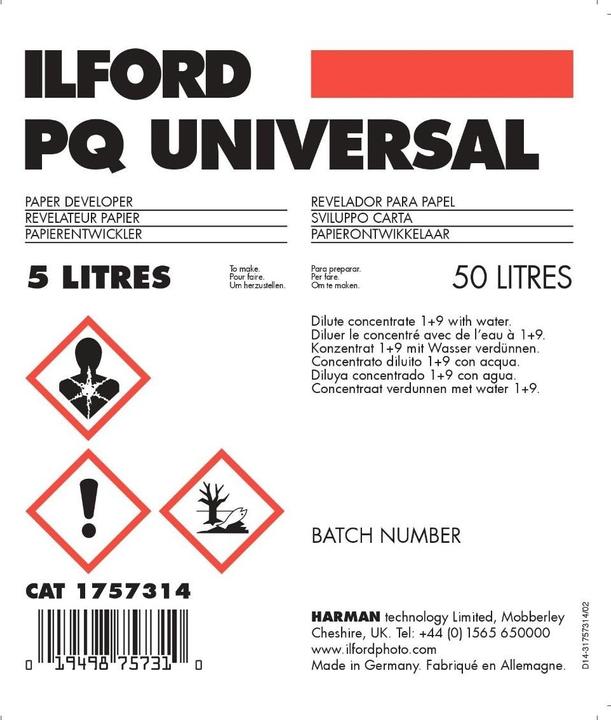 Immagine prodotto Ilford PQ-UNIVERSAL DEV, 500 cc