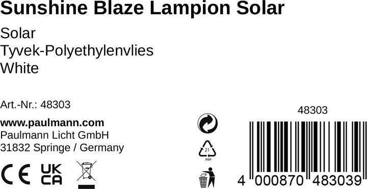 Produktbild Pauleen Solar Laterne Sunshine Blaze (1 x)
