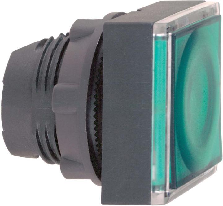 Schneider Electric Pulsante da 22 mm Verde Quadrato Illuminato