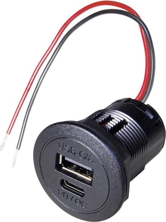 Actual product image ProCar Power USB-C/A double socket