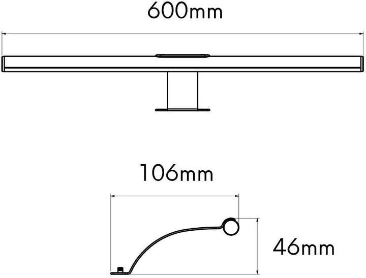 Produktbild Kalb Material für Möbel 2er Set LED Kleiderschrankleuchte 600mm