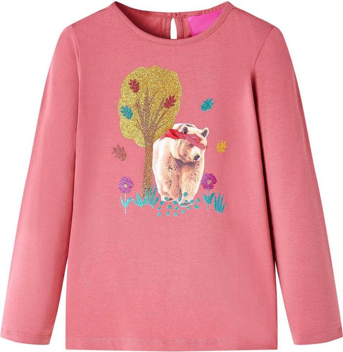 Actual product image VidaXL Children's long-sleeved shirt dusky pink 92,Material: 95 % cotton. 5 (92)
