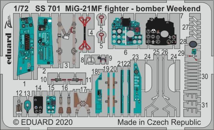 Immagine prodotto Eduard MiG-21MF cacciabombardiere Weekend per