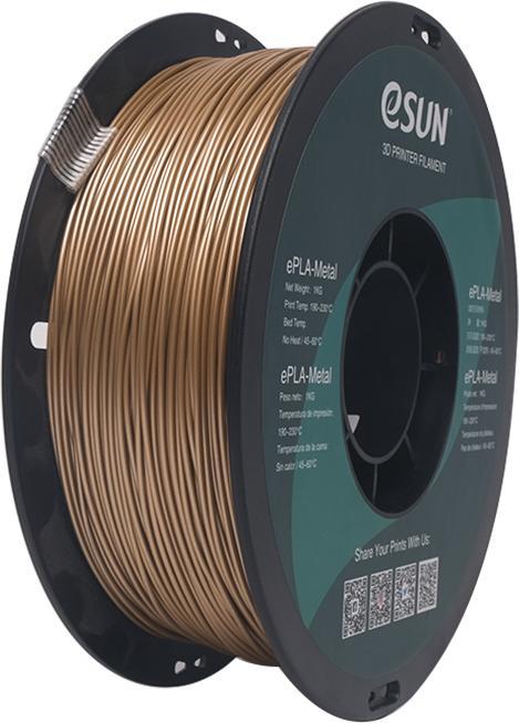 Produktbild eSUN ePLA-Metal Bronze Filament 1.75mm 1Kg (PLA, 1.75 mm, 1000 g, Gold)
