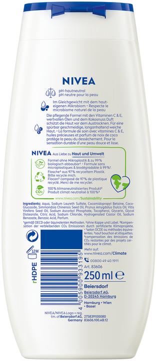 Produktbild NIVEA Pflegedusche Coconut & Jojoba Oil (250 ml)