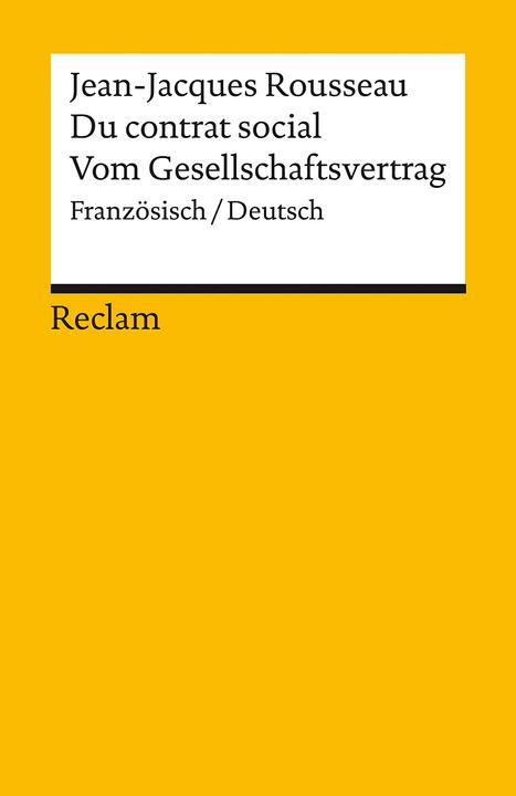 Produktbild Du contrat social / Vom Gesellschaftsvertrag (Deutsch, Jean Jacques Rousseau, 2010)