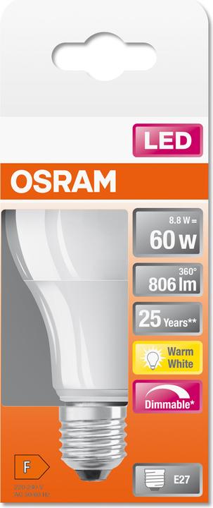 Actual product image Osram Superstar Classic A (E27, 9 W, 806 lm, 1 x, F)