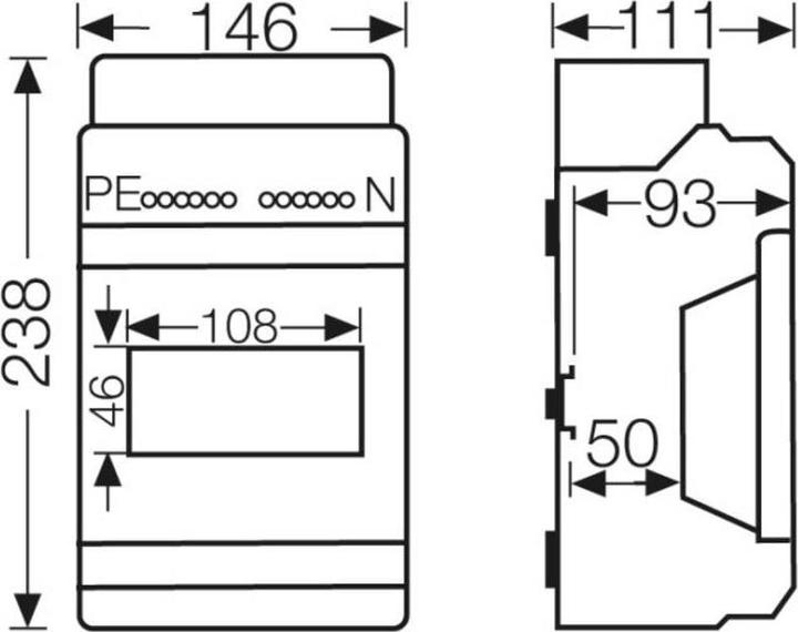 Actual product image Hensel Surface mount Number of divisions = 6 A