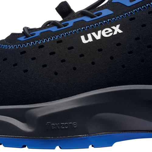 Produktbild Uvex Safety uvex 1 x-craft Halbschuhe S1 68138 schwarz, blau Weite 11 Grösse 38 (S1, 38)