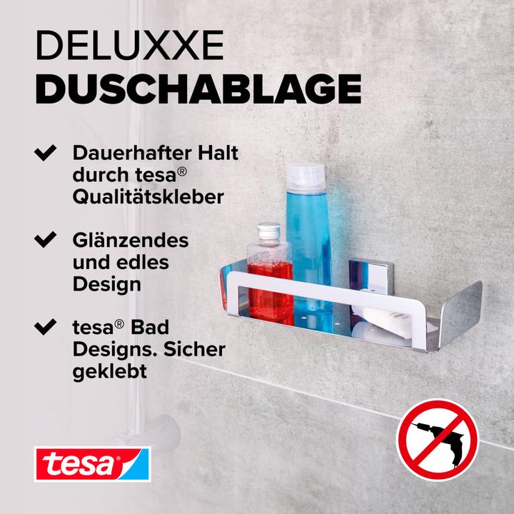 Actual product image tesa DELUXXE shower basket incl. adhesive solution without drilling