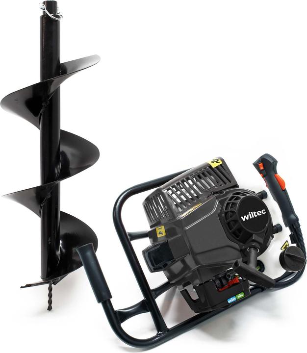 Image du produit Wiltec Tarière thermique en Set 3 CV 63,3 ccm Moteur à 2 temps Foret de Ø200mm Perceuse