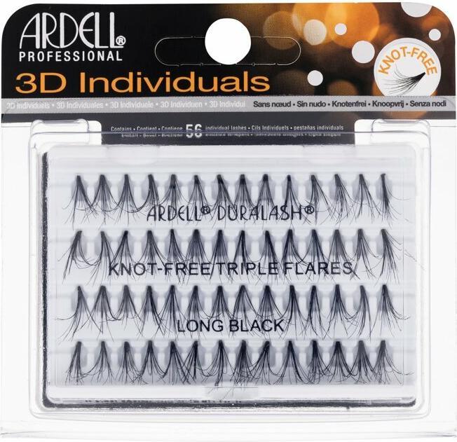 Ardell Triple Individuals Sans Noeuds Longs Cils Noirs 25g (Cils artificiels)