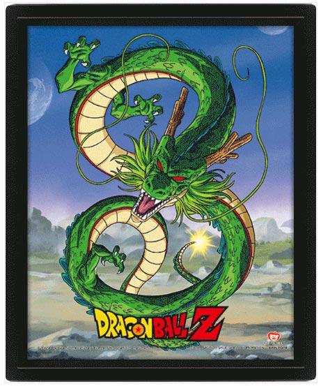 Pyramid Framed 3D Cornice Dragon Ball Z Shenron Unleashed 26x20cm (26 x 20 cm)