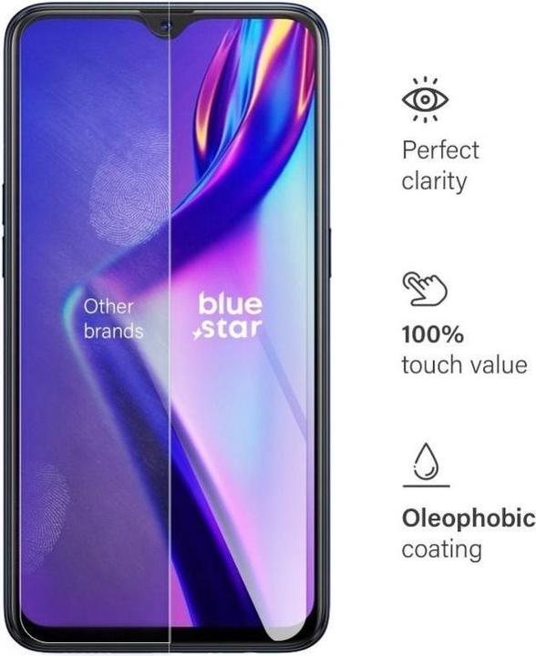 Produktbild Partner Telecom Protective glass Blue Star Tempered Glass Blue Star - Oppo A12 (1 Stück, Oppo A12)