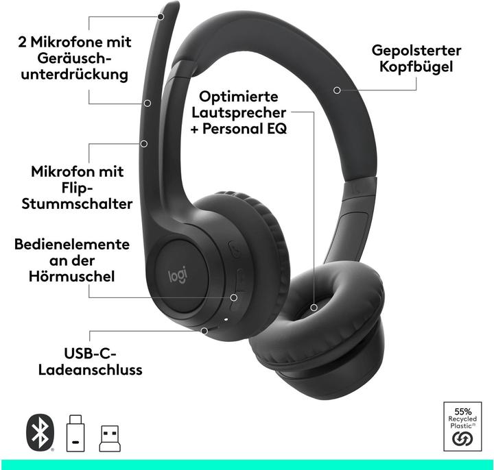 Produktbild Logitech Zone 305 (Kabellos, USB-C)