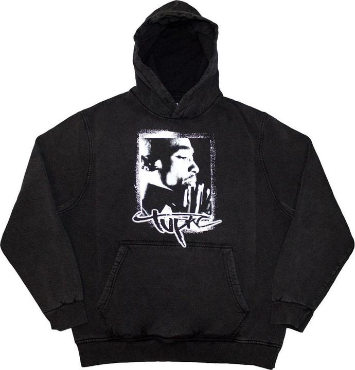 Actual product image Tupac Shakur Unisex Adult Spray Photo Hoodie (XXL)