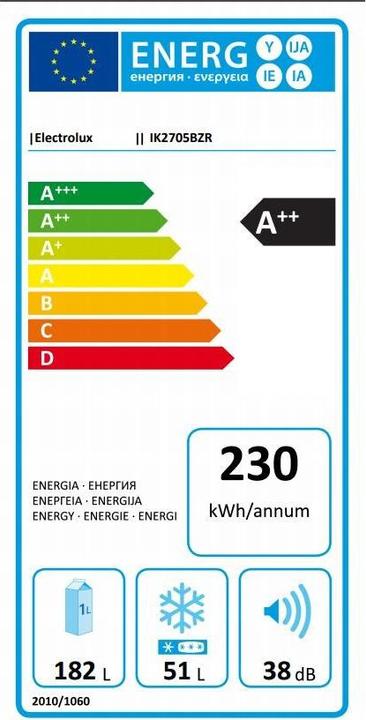 Etichetta energetica Electrolux Ik2705bzr (234 l)