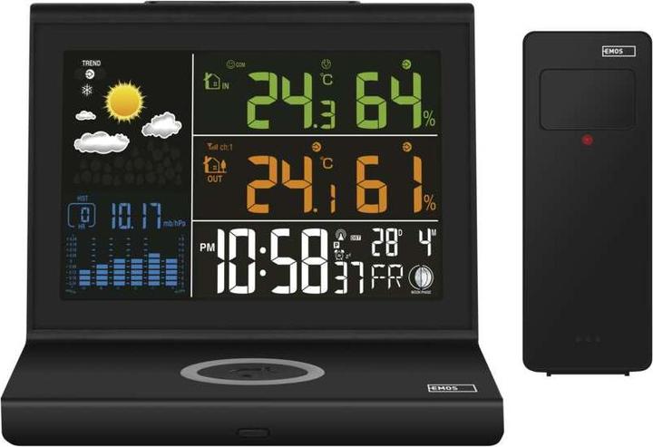 Emos Weather station with wireless charging E8010
