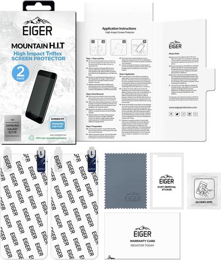 Immagine prodotto Eiger Vetro da esposizione (confezione da 2) Tri Flex High-Impact chiaro (2 Pezzo/i, Samsung Galaxy S21 FE)