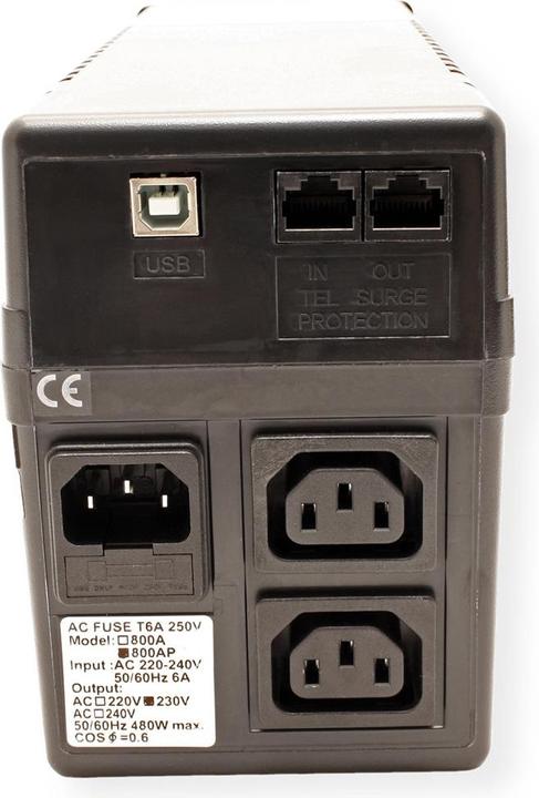 Actual product image Value Ups 800 (800 VA, 480 W, Line-interactive UPS)