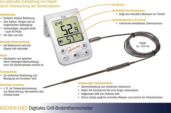 Produktbild TFA Digitales Grill-Bratenthermometer
