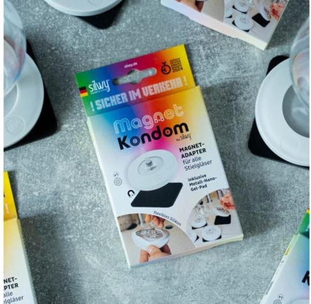 Produktbild Silwy Magnet-Kondom für Stielgläser Schwarz (1 x)