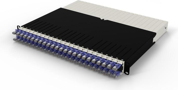 Actual product image PATCHBOX one / 8RU / Cat 6A, STP, 0.8 m, violet (STP, CAT6a, 0.80 m)