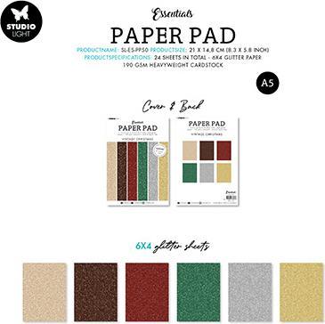 Actual product image art by marlene Paper Pad "Vintage Christmas" 24 Sheets Essentials (190 g/m²)