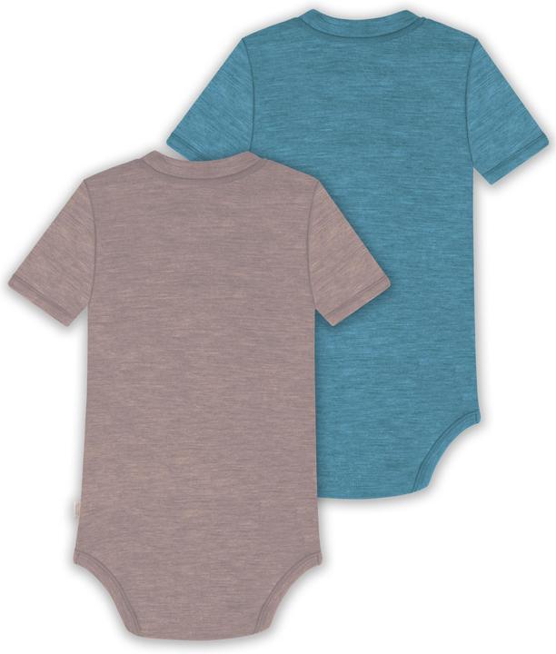 Actual product image Normani Set of 2 baby merino short-sleeved body "Tihoi" - 9321 (74)