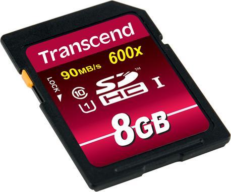 Immagine prodotto Transcend Sdhc Ultimate 600x (8 GB, SDHC, U1, UHS-I)