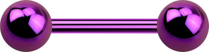 Actual product image Star Piercing Barbell violet with two balls (without brass, Titanium G23)