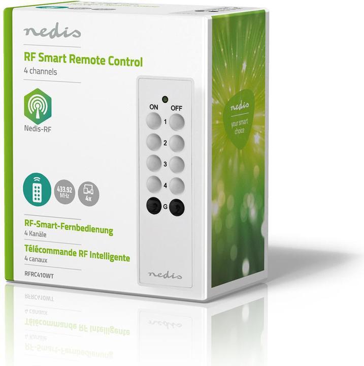 Actual product image Nedis RF remote control | 4 channels | Programmable buttons (Universal remote control, Radio Frequency (RF))
