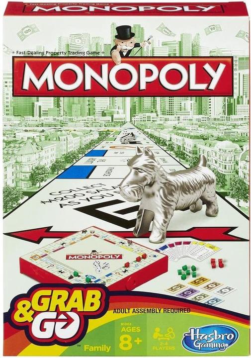 Produktbild Monopoly Gaming Grab & Go Game, Board game, War, 8 yr(s), Family game (Multilingual)