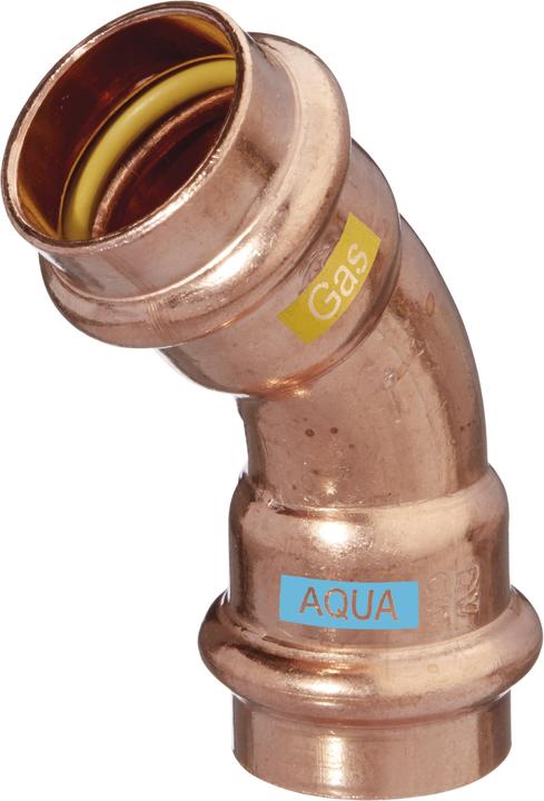Magni HS Coude V-Press Copper AQUAGAS 42x42mm, 45Grad, I/I