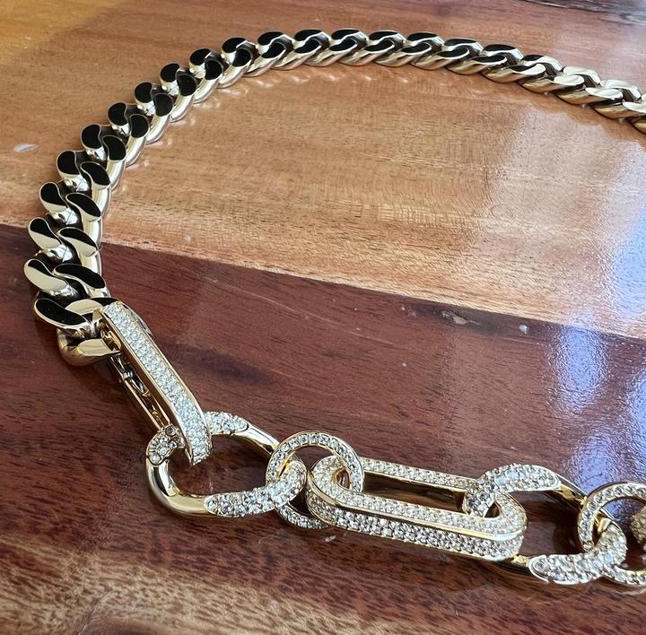 Produktbild Swarovski Dextera Statement Halskette Gold S (Swarovski Metall, 42 cm)