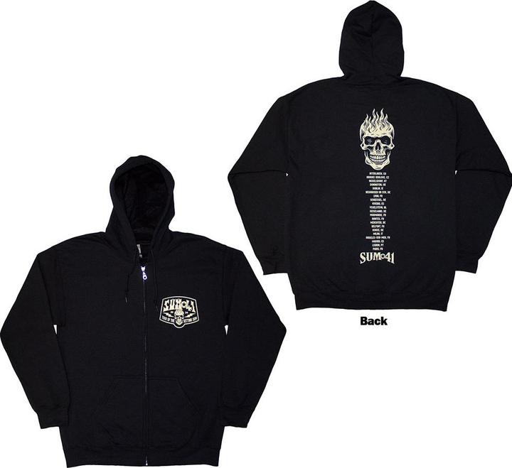Actual product image Universal Textiles Tour 24 Pocket Logo & Skull Back (Zipper-Hoodie) (L)