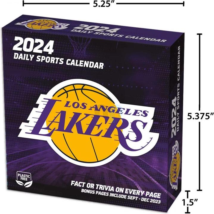 Immagine prodotto NBA - Los Angeles Lakers - Calendario giornaliero a strappo in scatola2024 (Spagnolo, Inglese, Italiano, Francese, Tedesco)